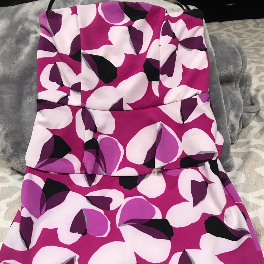 Strapless peplum dress